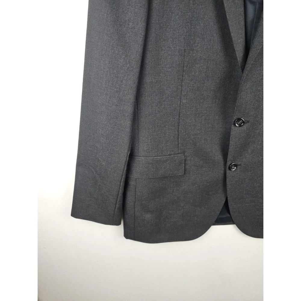 J Crew Ludlow Loro Piana Super 120 Wool Blazer Mens 44 L  Sport Coat Charcoal